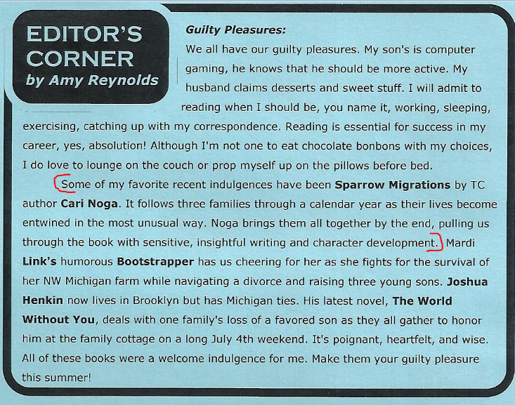 image of Horizon Books newsletter item